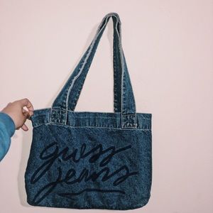 Guess Tote bag vintage blue jean! Trendy